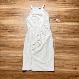 NWT Vince Camuto Women's Fitted Midi Halter Bodycon Dress